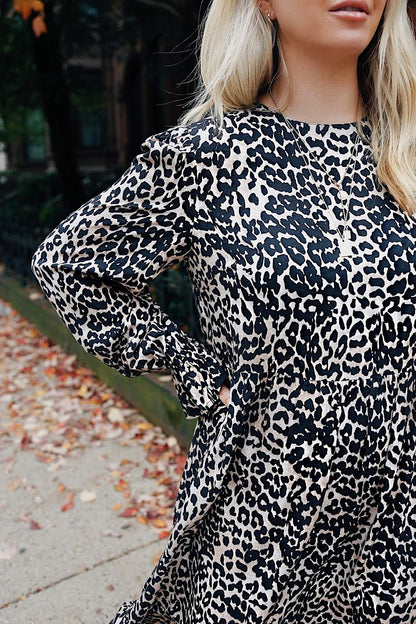 The Drop Vestido Midi Para Mujer, Estampado de Leopardo, por @somewherelately