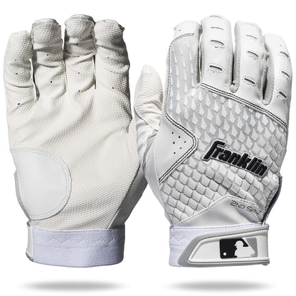 Franklin Sports MLB Guantes de Bateo 2nd-Skinz para Béisbol y Softball - Youth XX-Small - Blanco - Blanco