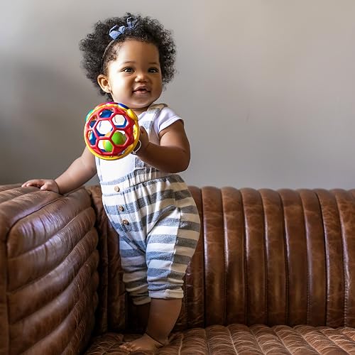 Baby Einstein Bendy Ball - Pelota de Oruga con sonaja para bebé, Flexible, de fácil Agarre, Unisex, a Partir de 3 Meses