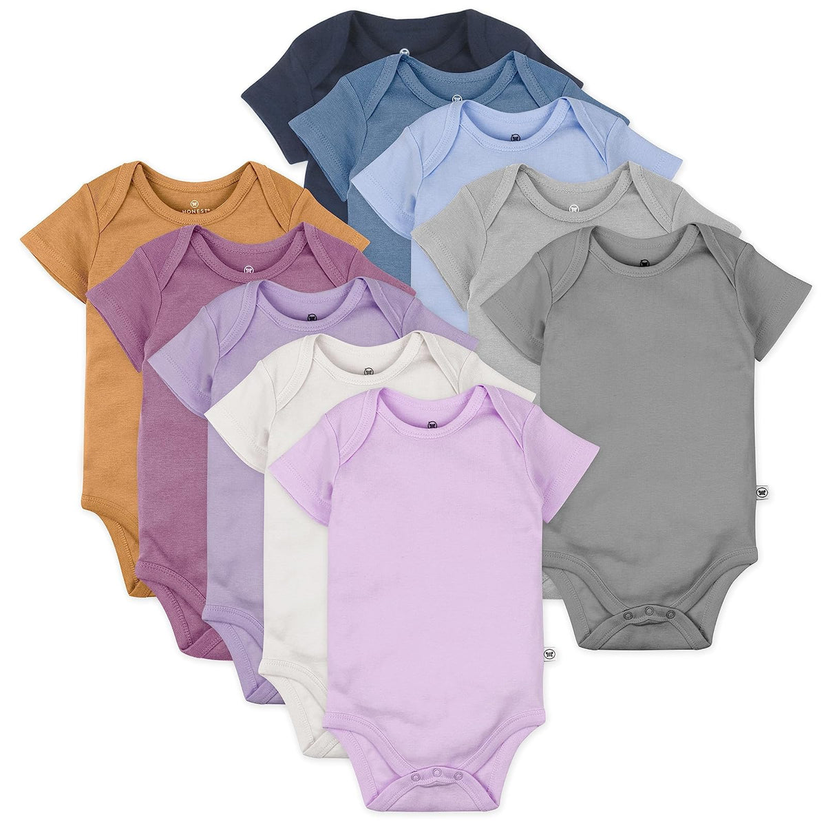 HonestBaby Paquete de Bodies de Algodón Orgánico para Bebé - 3-6 Meses - Prep School Rebel Girl