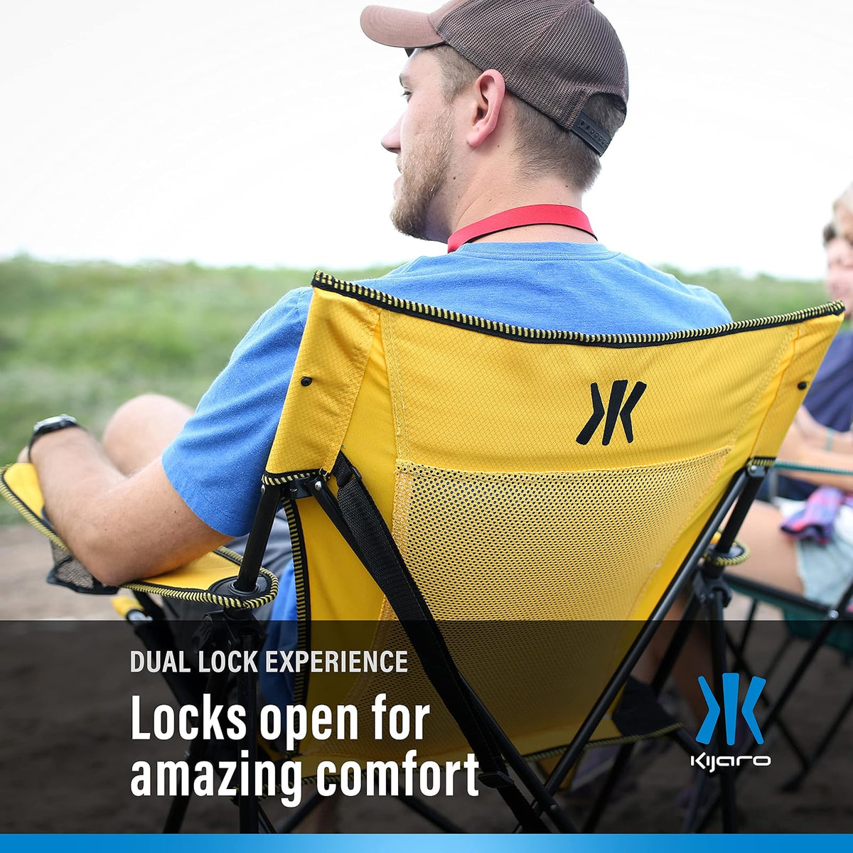Kijaro XXL - Silla de Camping portátil de Doble Bloqueo - Soporta hasta 400 Libras - Disfruta del Aire última intervensión en una versátil Silla Plegable, Silla Deportiva, Silla al Aire última