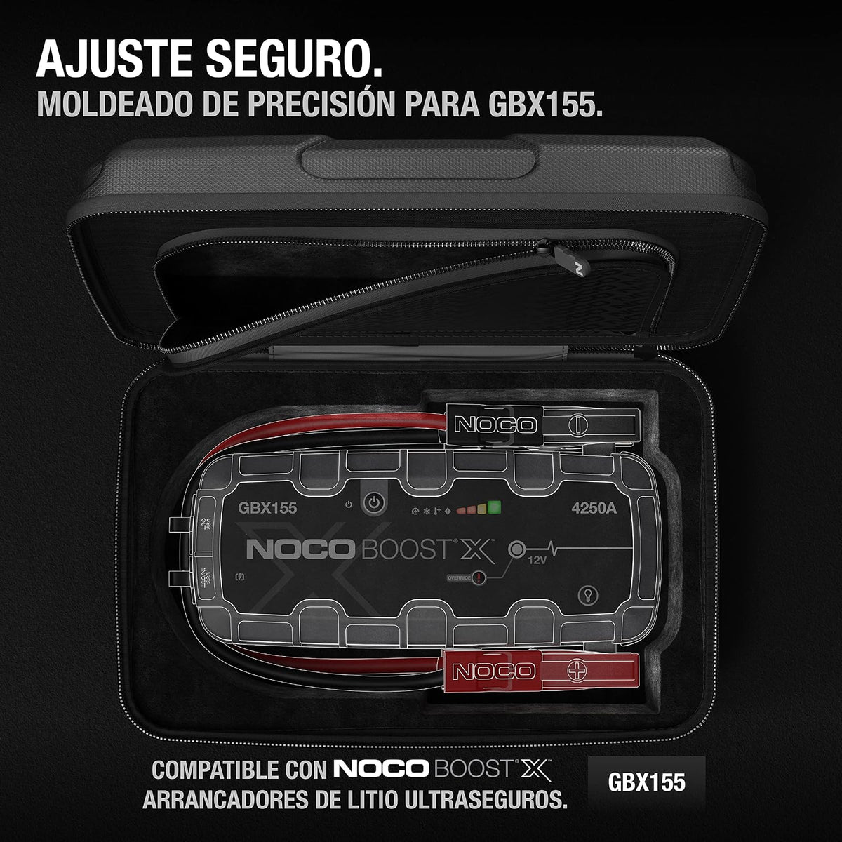 NOCO GBC104 Estuche de Protección de Goma EVA Boost X para Arrancadores de Emergencia de Litio GBX155 UltraSafe