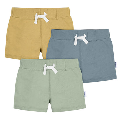 Gerber Paquete de 3 Pantalones Cortos para Bebé - verde - azul - 2 Años
