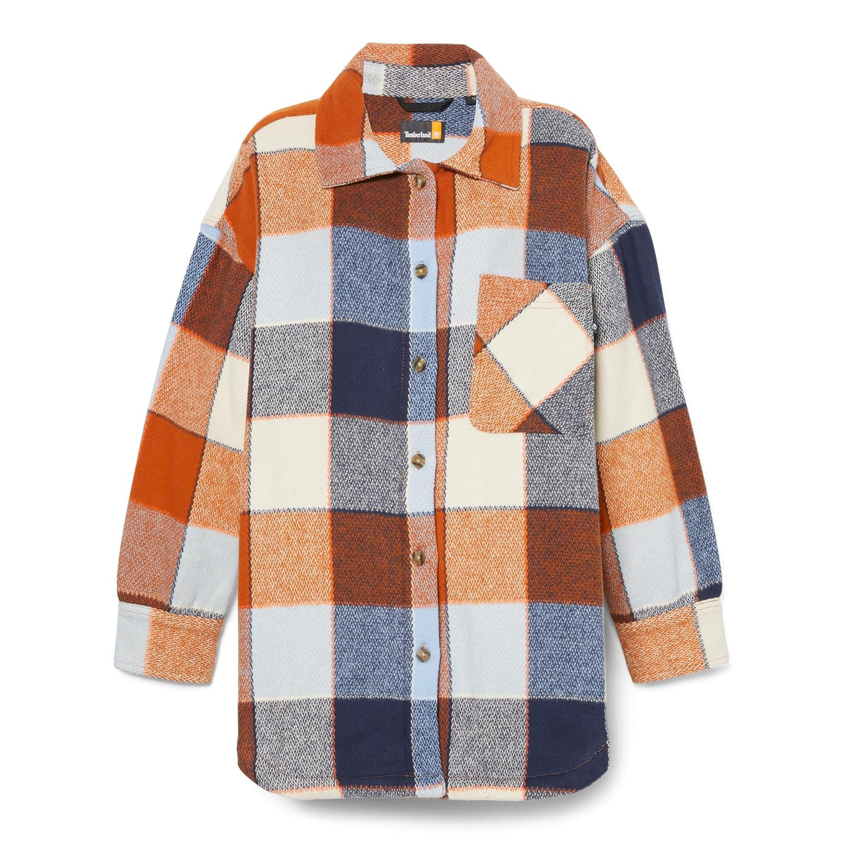 Timberland - Playera Larga de Franela Pesada para Mujer
