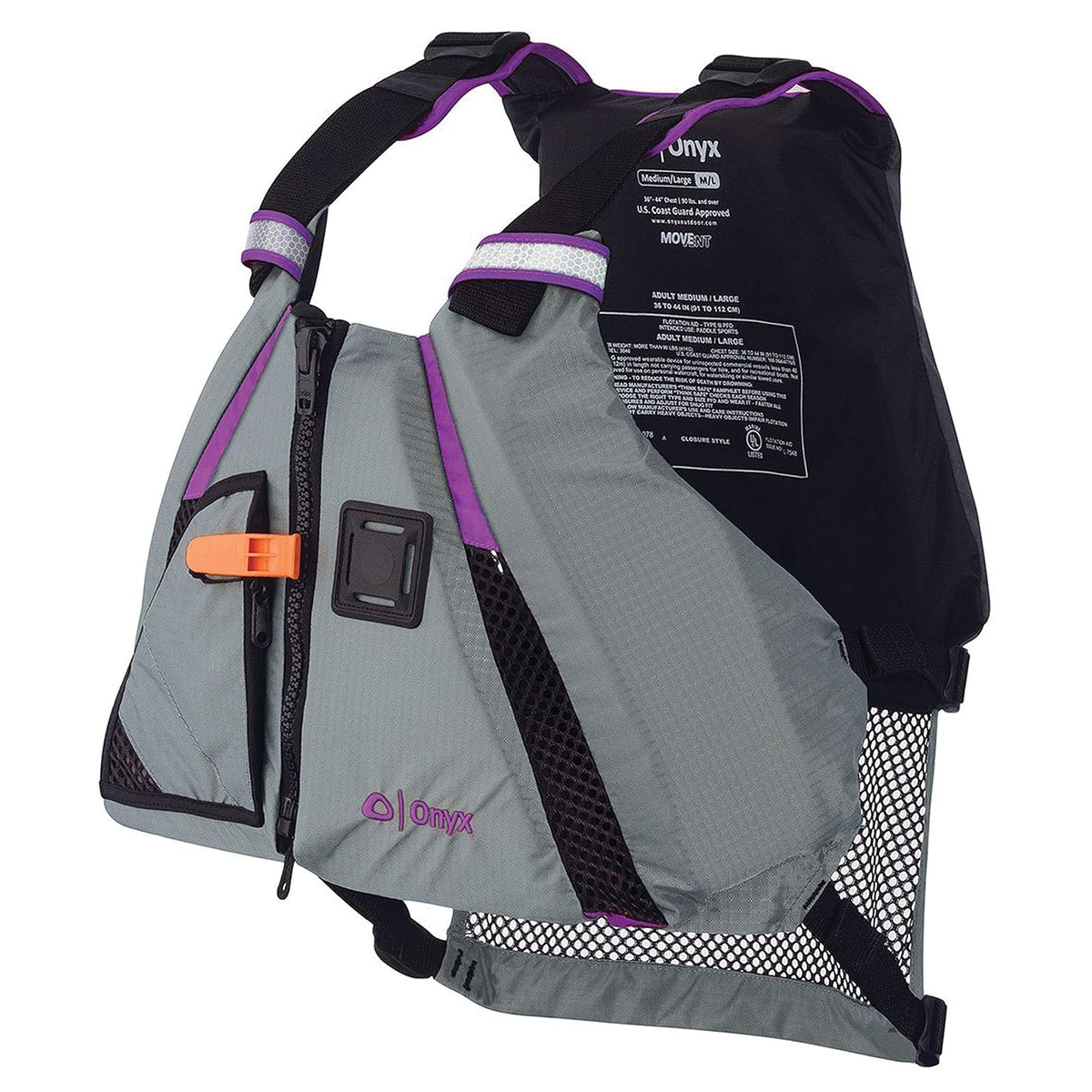 Onyx MoveVent Dynamic Paddle Sports Chaleco Salvavidas - Púrpura - X-Large - 2X-Large - Chaleco salvavidas