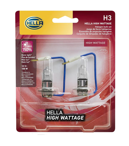 Hella H3 YL Xtreme Bombillas Halógenas Amarillas 12 V - High Wattage - 100W - Doble ampolla