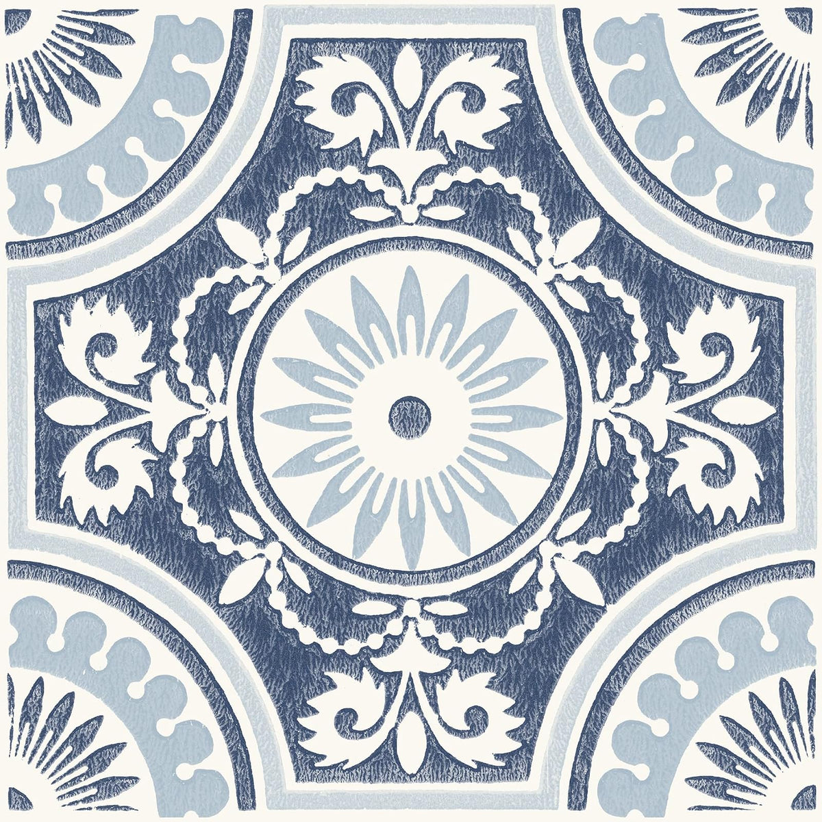 FloorPops Azulejos de Vinilo Ezra | Azul, 12 x 12 pulgadas, 10 azulejos, 10 pies cuadrados