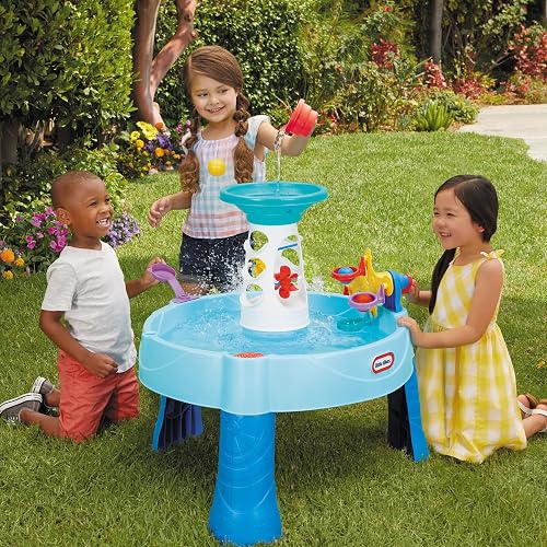 Little TIKES, Spinning Seas Water Table, Mesa de Agua para Niños, con Noria y Lanzador de Bolas, Juguetes Interactivos