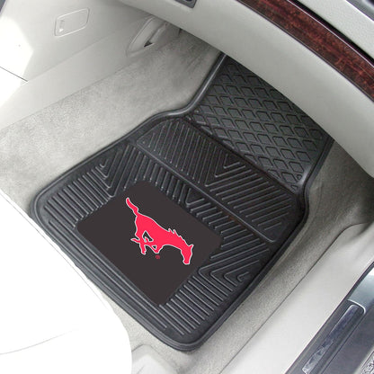 Fanmats 13010 Southern Methodist University Mustangs Front Row Vinyl Heavy Duty Car Mat - 2 Piece
