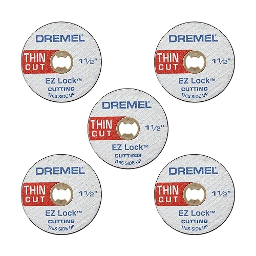Dremel EZ409 Disco de Corte Delgado 1-1/2 Pulgadas Ez Lock, 5 Piezas