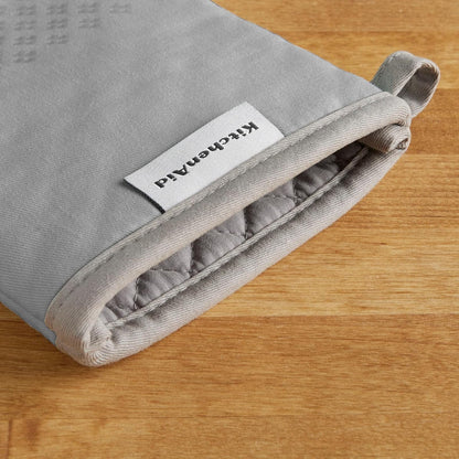 KitchenAid - Juego de Manoplas de Horno asteroide, 7 x 12.5 Pulgadas, Gris, 2 Piezas