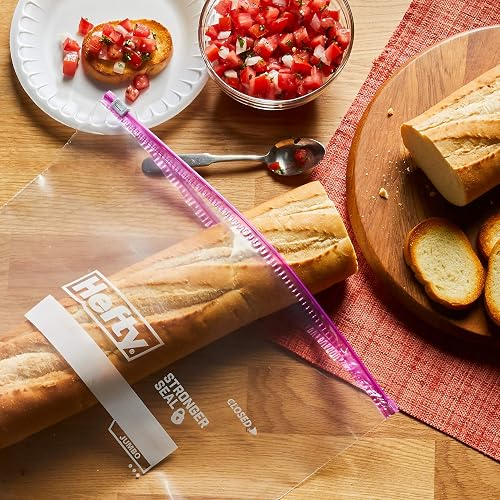 Hefty Slider Jumbo Storage Plastic Bags - 2.5 Gallon Size, 3 Boxes of 15 Bags (45 Total)