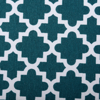 DII Cubo reticulado de poliéster, Lattice Teal, 13" Large Cube, 1, 1