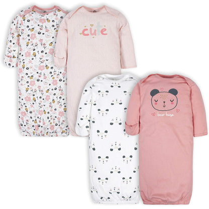 Gerber Baby Boy and Girls 4-Pack Sleeper Gown Camisón bebés Unisex