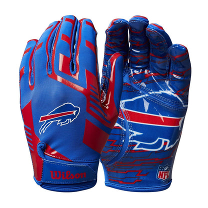Wilson NFL Guantes Receptores de Fútbol Americano - Buffalo Bills - Adulto