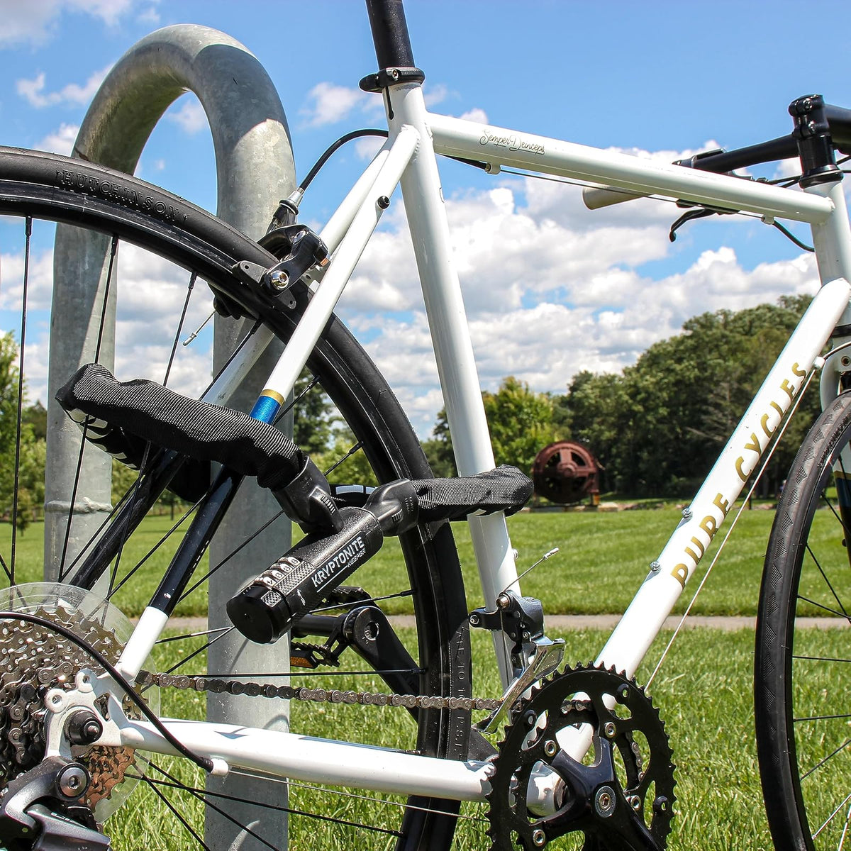 Kryptonite Keeper 790 - Candado combinado de cadena para bicicleta, 3 pies de largo, resistente y antirrobo, vendido, bloqueo de cadena de bicicleta, 4 dígitos reiniciable, cerradura de combinación
