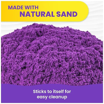 Kinetic Sand, el juguete sensorial de arena moldeable para niños, morada, 907 g, bolsa con cierre hermético, a partir de 3 años