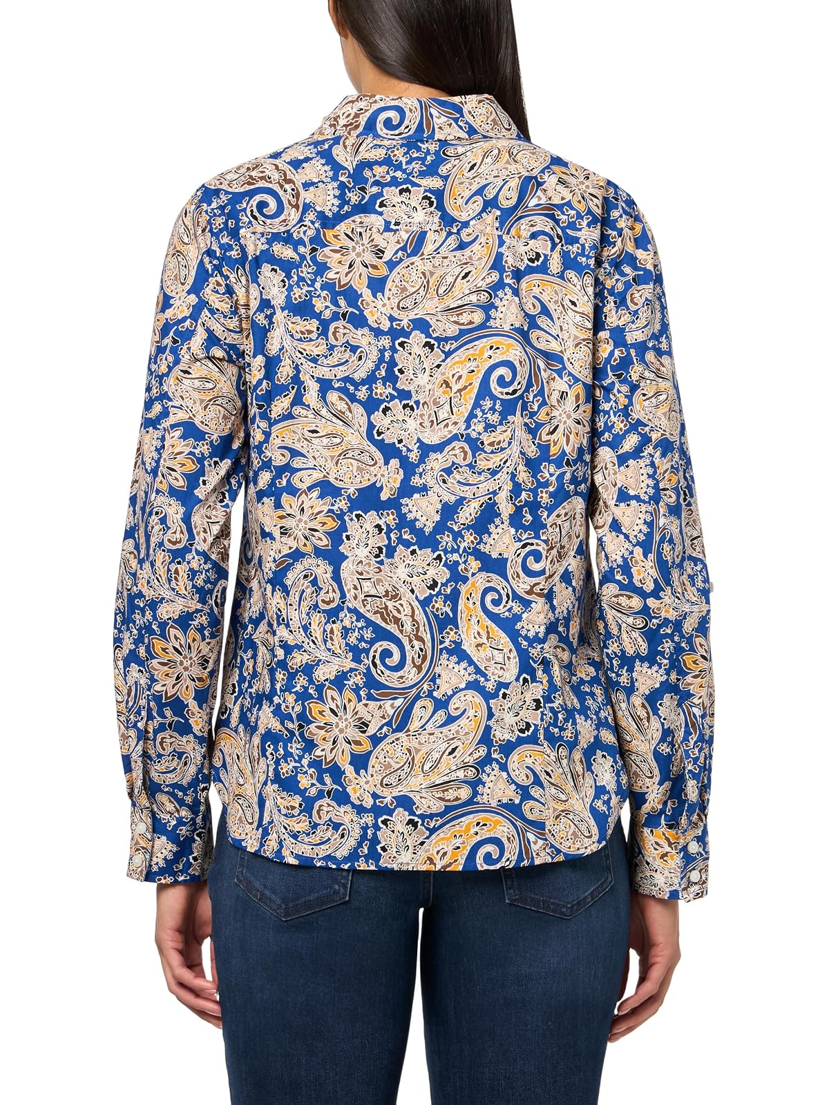 Nautica - Camisa de Manga Larga con Botones para Mujer