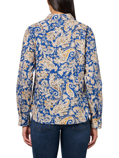 Nautica - Camisa de Manga Larga con Botones para Mujer