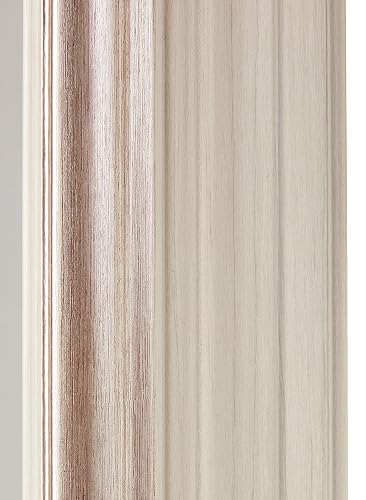 MCS 65730 12 por 121,9 cm Perchero para Puerta Espejo, 18 por 137,2 cm Acabado Blanco con Borde de Plata