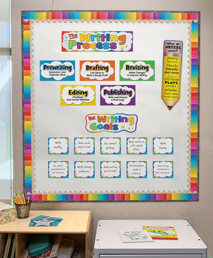 Teacher Created Resources Better Than Paper - Rollo de tablero de anuncios, 4 pies x 12 pies, blanco