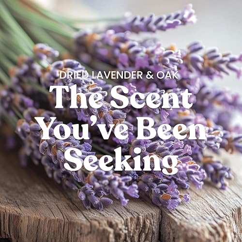 Yankee Candle - Vela perfumada de lavanda y roble, tarro grande de 22 onzas con hasta 150 horas de tiempo de combustión, regalo, cumpleaños