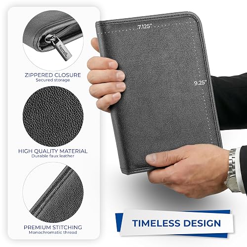 Samsill - Soporte para registro y seguro de automóvil, organizador de guantera Maunal del propietario, 7.25 x 10 pulgadas, soporte para documentos de automóvil, color negro
