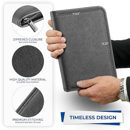 Samsill - Soporte para registro y seguro de automóvil, organizador de guantera Maunal del propietario, 7.25 x 10 pulgadas, soporte para documentos de automóvil, color negro