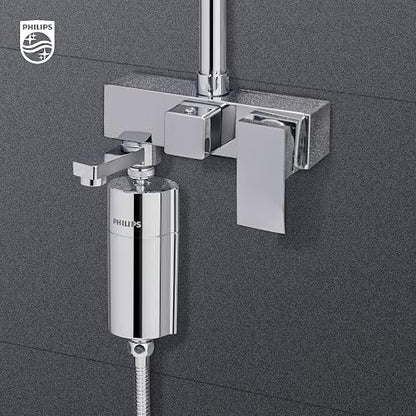 PHILIPS - Cartucho de filtro de ducha, material KDF certificado por la NSF, filtración de doble malla, reduce el cloro, las impurezas y los sedimentos oxidados (cartucho de filtro de ducha)
