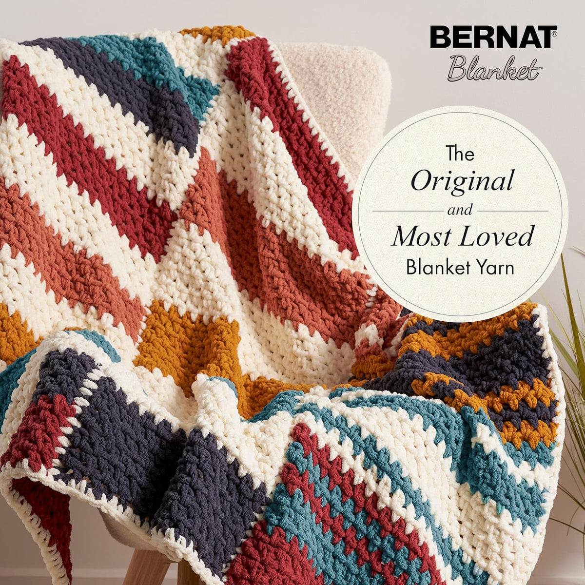 Bernat - Hilo de mostaza quemada (2 unidades), 300 g/10.5 oz, poliéster, supervoluminoso, 220 yardas, tela/ganchillo