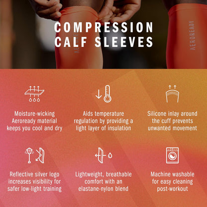 adidas Aeroready Compression Calf Sleeves Manga de compresión para pantorrillasUnisex adulto