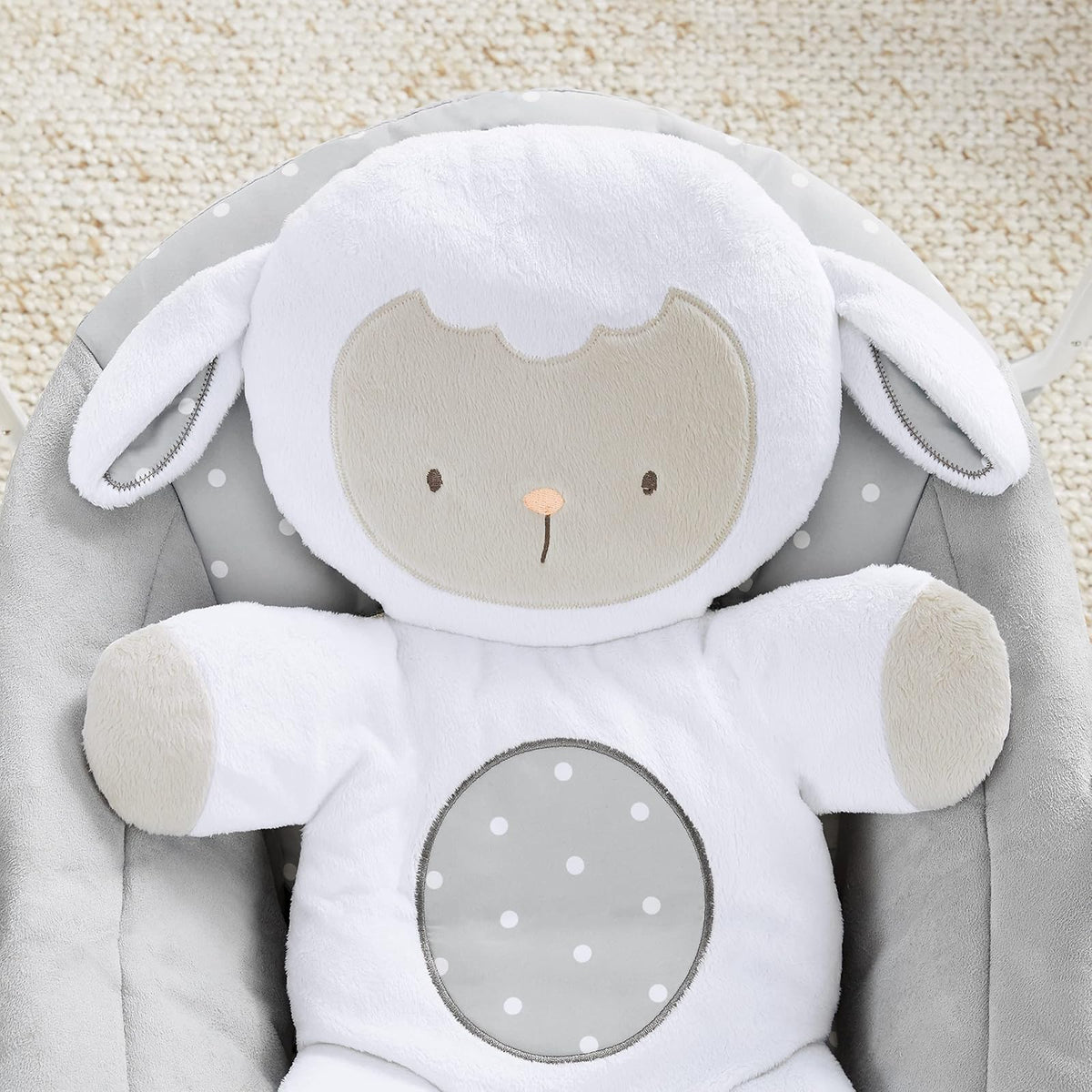 Ingenuity Comfort 2 Go Portable Swing Cuddle Lamb Compact Swing with TrueSpeed