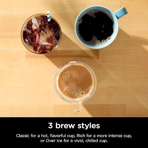 Ninja Cafetera Una Sola Reserva PB041ST | Compatibles con cápsulas K-Cup, depósito de 52 oz, 6 oz a 24 oz, diseño compacto