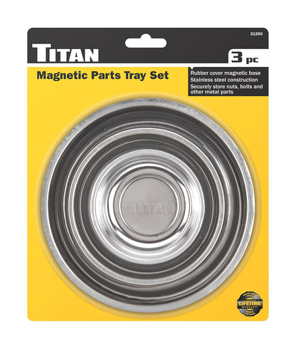 Titan Tools 21260 3 piezas piezas magnéticas Bandeja Set