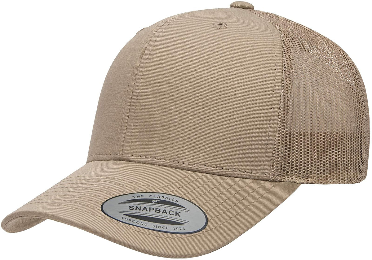 Yupoong Gorra de Camionero Retro. Sombrero para Unisex Adulto - Caqui - M