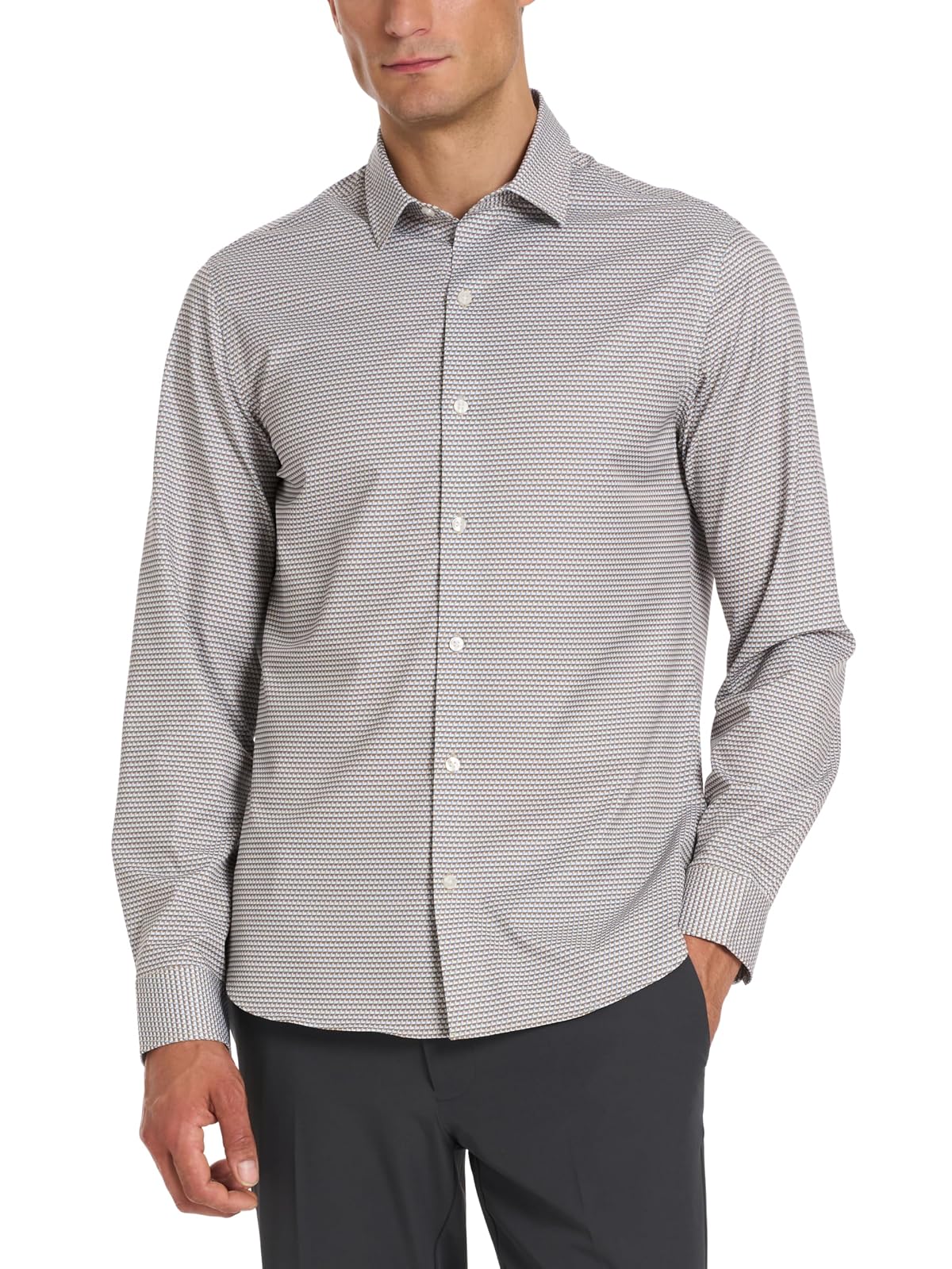 Van Heusen - Camisa elástica de Manga Larga para Hombre