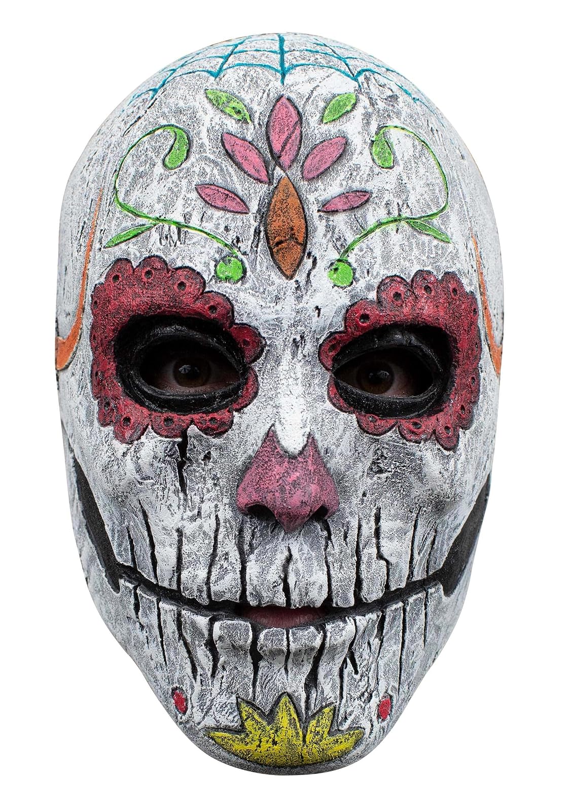 Ghoulish Productions La Catrina, Máscara de Catrina Colorida con Aspecto Urbano, Disfraz de Calaca para Mujer Ideal para Día de Muertos, Festivales y Halloween
