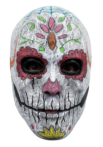 Ghoulish Productions La Catrina, Máscara de Catrina Colorida con Aspecto Urbano, Disfraz de Calaca para Mujer Ideal para Día de Muertos, Festivales y Halloween