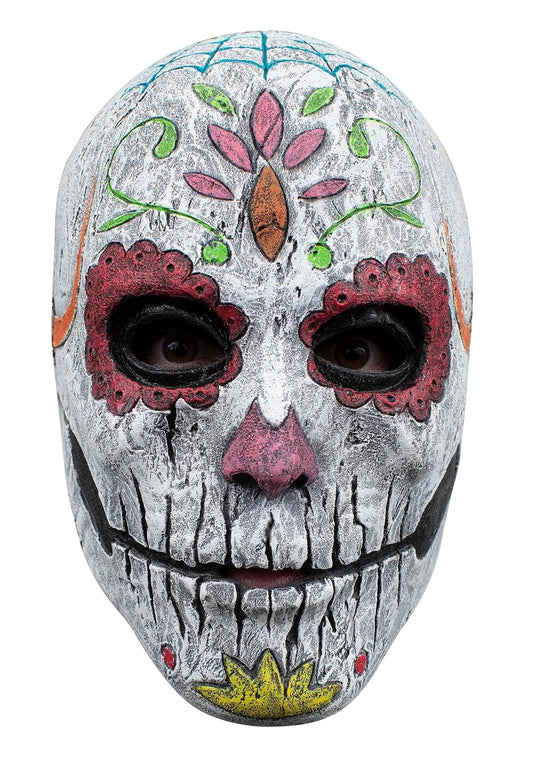 Ghoulish Productions La Catrina, Máscara de Catrina Colorida con Aspecto Urbano, Disfraz de Calaca para Mujer Ideal para Día de Muertos, Festivales y Halloween