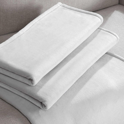 Calvin Klein - Manta de Felpa Suave, Manta de Cama de Peso Medio (Gris Aluminio, Queen)