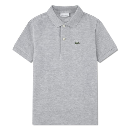 Lacoste Polo Clásico de Piqué Manga Corta para Niño - Plateado jaspeado - 12