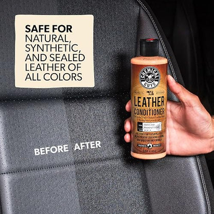 Chemical Guys HOL303 Kit Limpiador y Acondicionador de Cuero para Interiores, Muebles y Botas, 9 Piezas