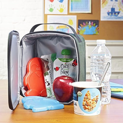 Fit & Fresh Cool Coolers Paquetes de hielo delgados para loncheras, bolsas y hieleras; formas acuáticas para niños, Penguins, Multicolor, Penguins, 1