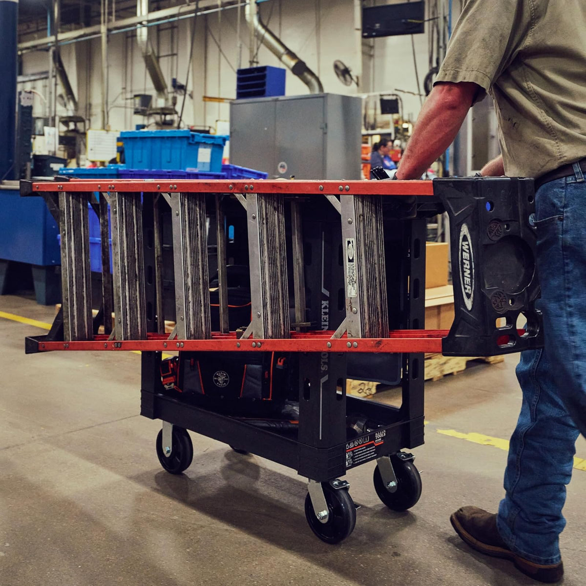 KLEIN TOOLS 54805 MB MODBox - Soporte para escalera de carro utilitario, ganchos de almacenamiento, sostiene escalera vertical u horizontalmente en carritos utilitarios MODBox