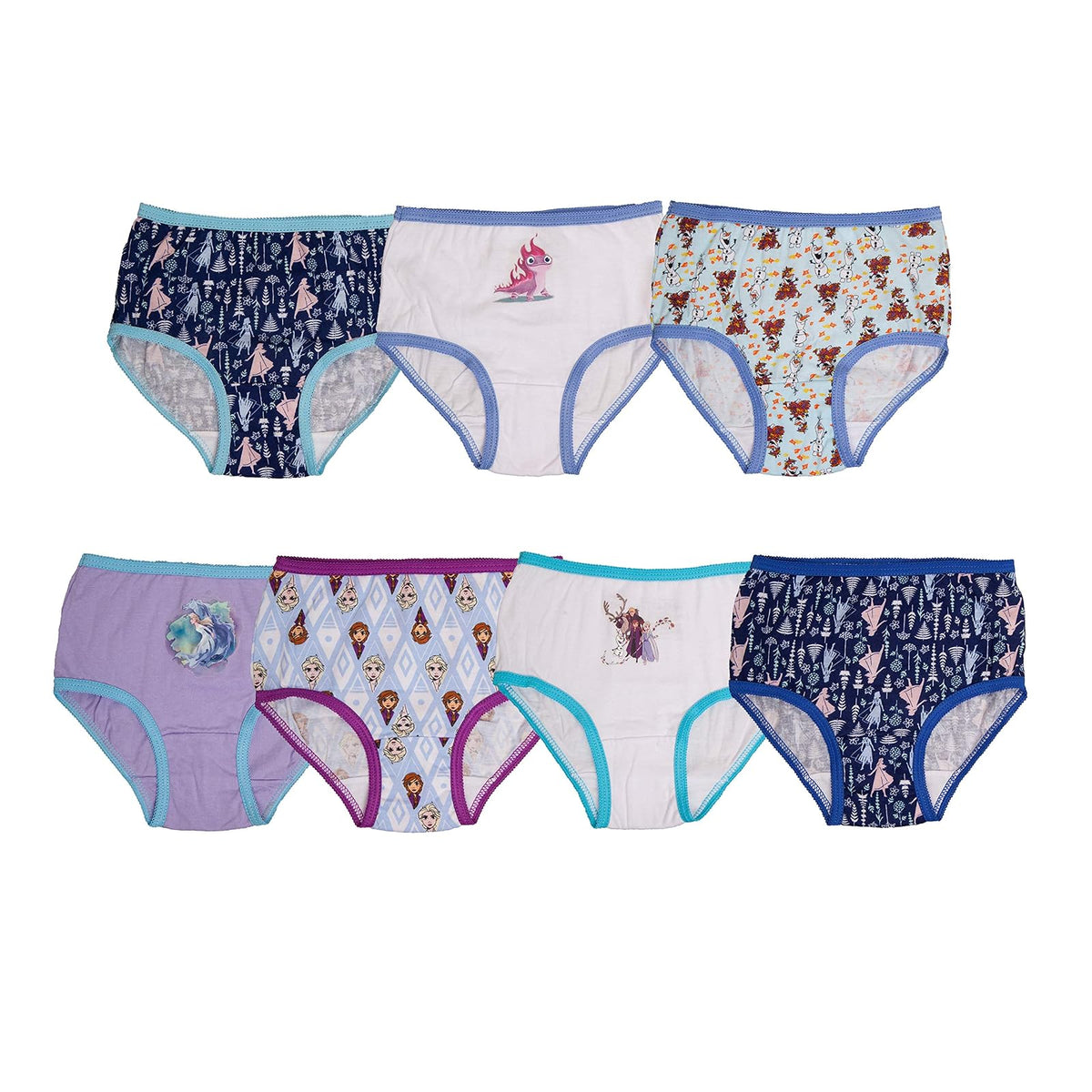 Disney Frozen 100% Combed Cotton Panty Multipacks with Elsa, Anna and Olaf in Sizes 2/3t, 4t, 4, 6 and 8 Ropa Interior Niñas