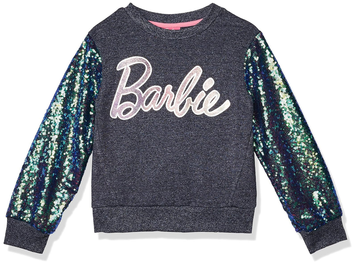 Barbie Sudadera Barbie Azul Marina con Lentejuelas Sudadera Niñas