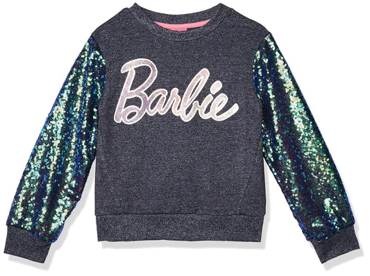 Barbie Sudadera Barbie Azul Marina con Lentejuelas Sudadera Niñas