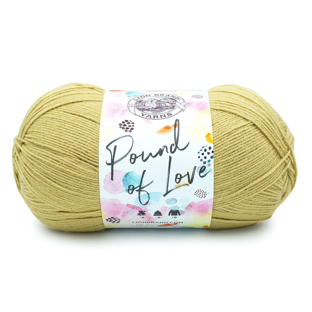 Lion Brand Yarn Pound of Love, hilo de gran valor para tejer, ganchillo y manualidades, popote, 1 paquete