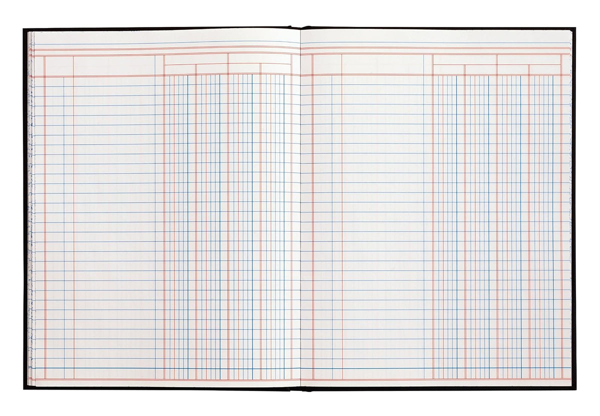 Adams Libro de cuentas, 4 columnas, cubierta de tela negra, 9.25 x 7 pulgadas, 80 páginas por libro (ARB8004M)