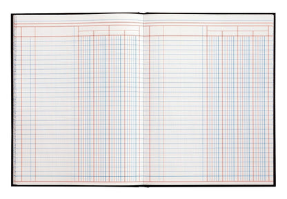 Adams Libro de cuentas, 4 columnas, cubierta de tela negra, 9.25 x 7 pulgadas, 80 páginas por libro (ARB8004M)